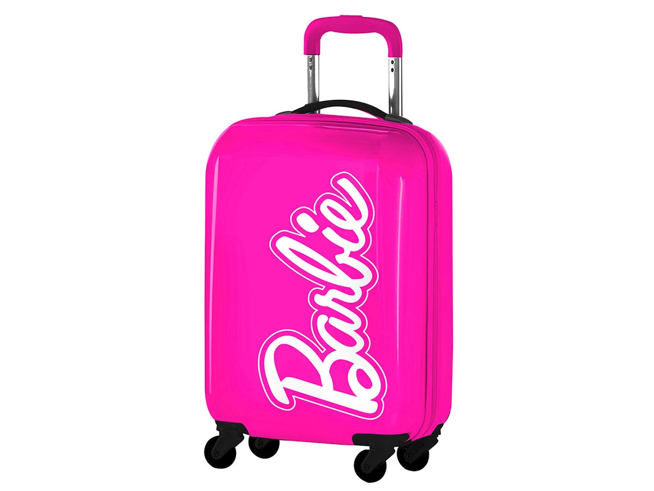 Trolley Barbie in abs e metallo fucsia a 4 ruote