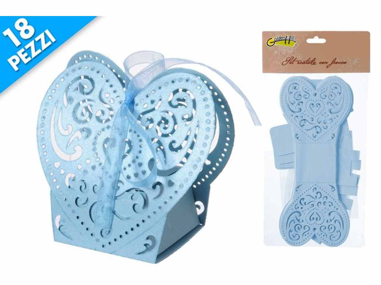 Scatola c/fiocco 18 pezzi 9x8cm 513047a