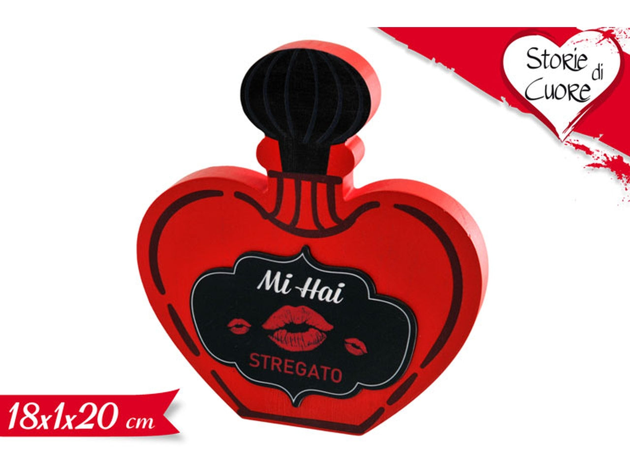 Decorazione bottiglia profumo 18x20cm