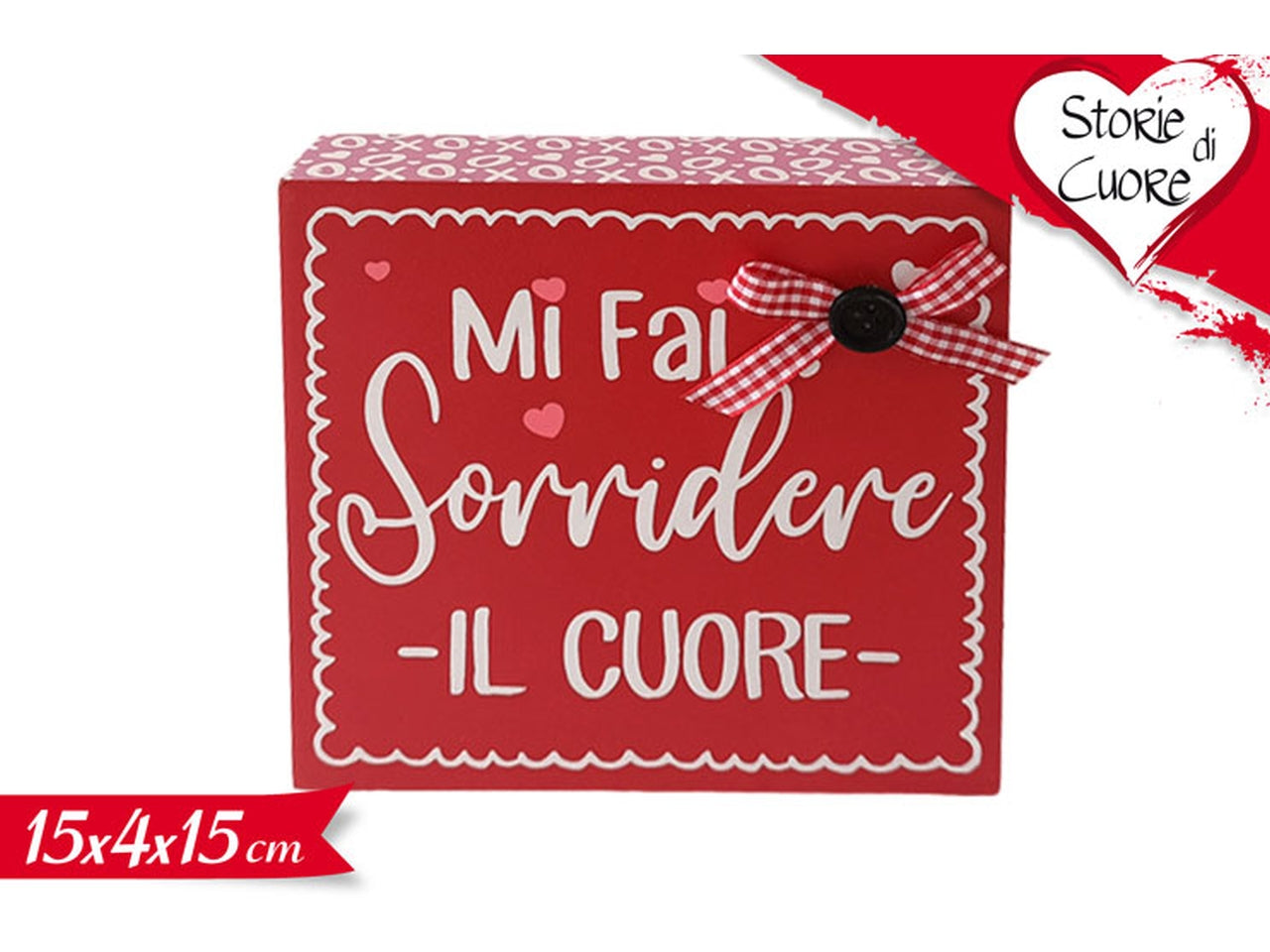 Decorazione san valentino 15x4x15cm