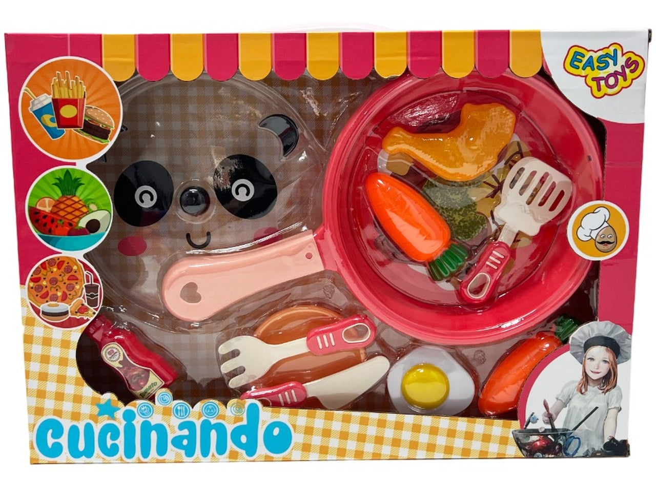 Set cucinando con padellone in scatola