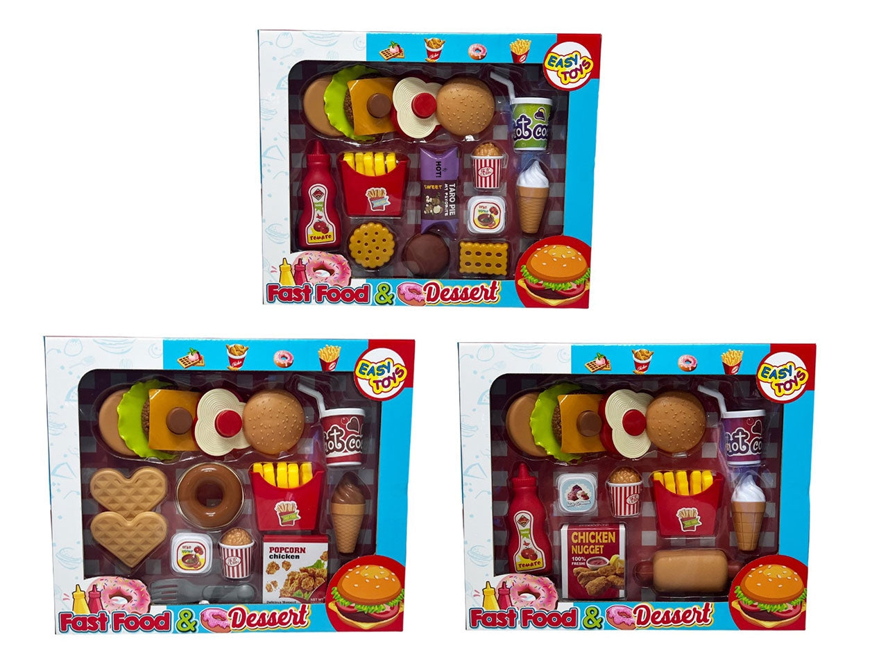 Set fast food & dessert in scatola