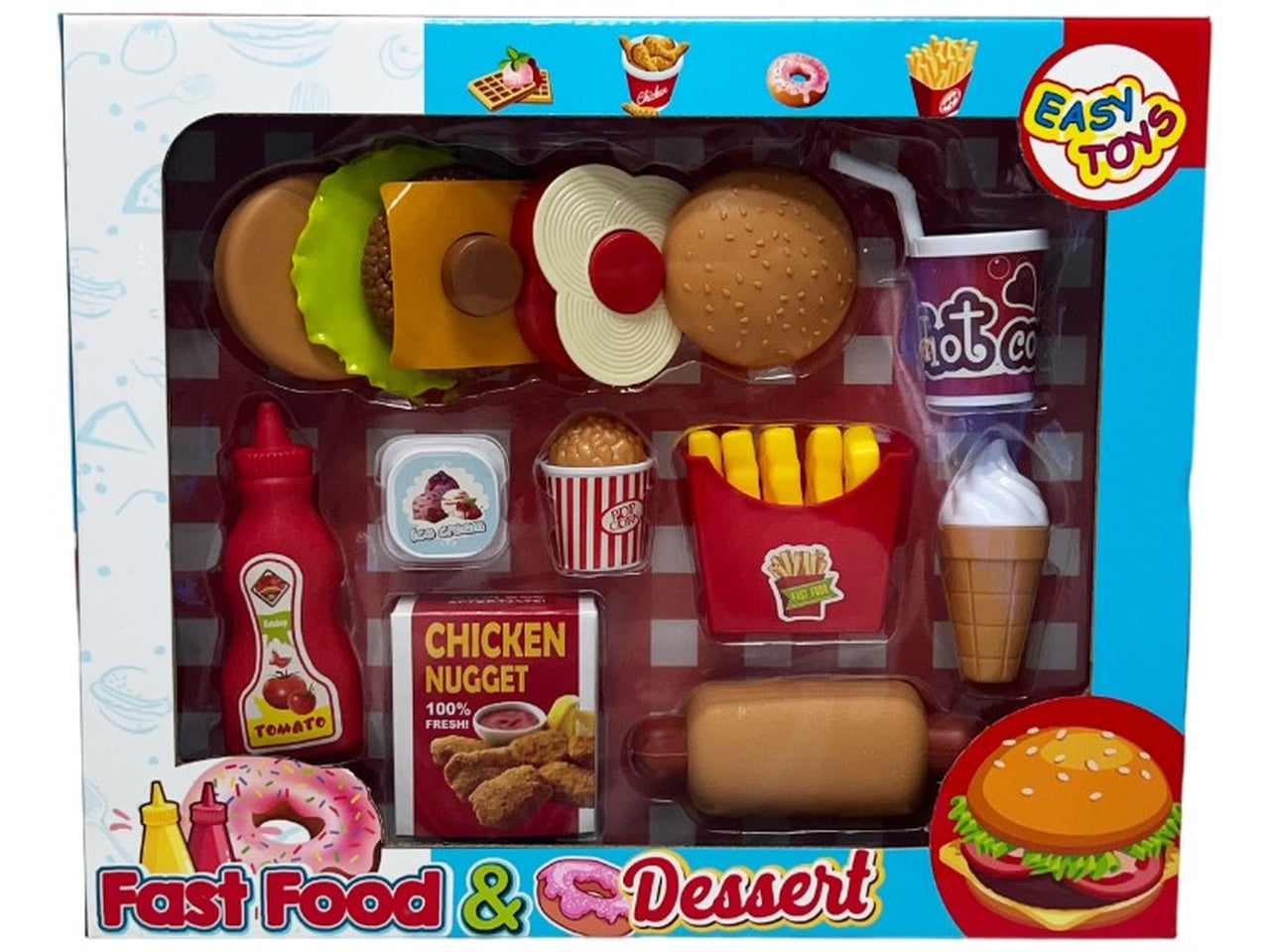 Set fast food & dessert in scatola