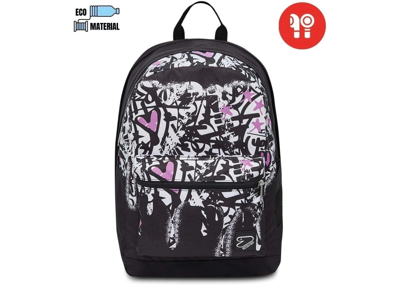 Zaino americano Seven reversible new backpack grs in tessuto in colori assortiti, auricolari wireless e pennarelli inclusi, 33x44x16 cm