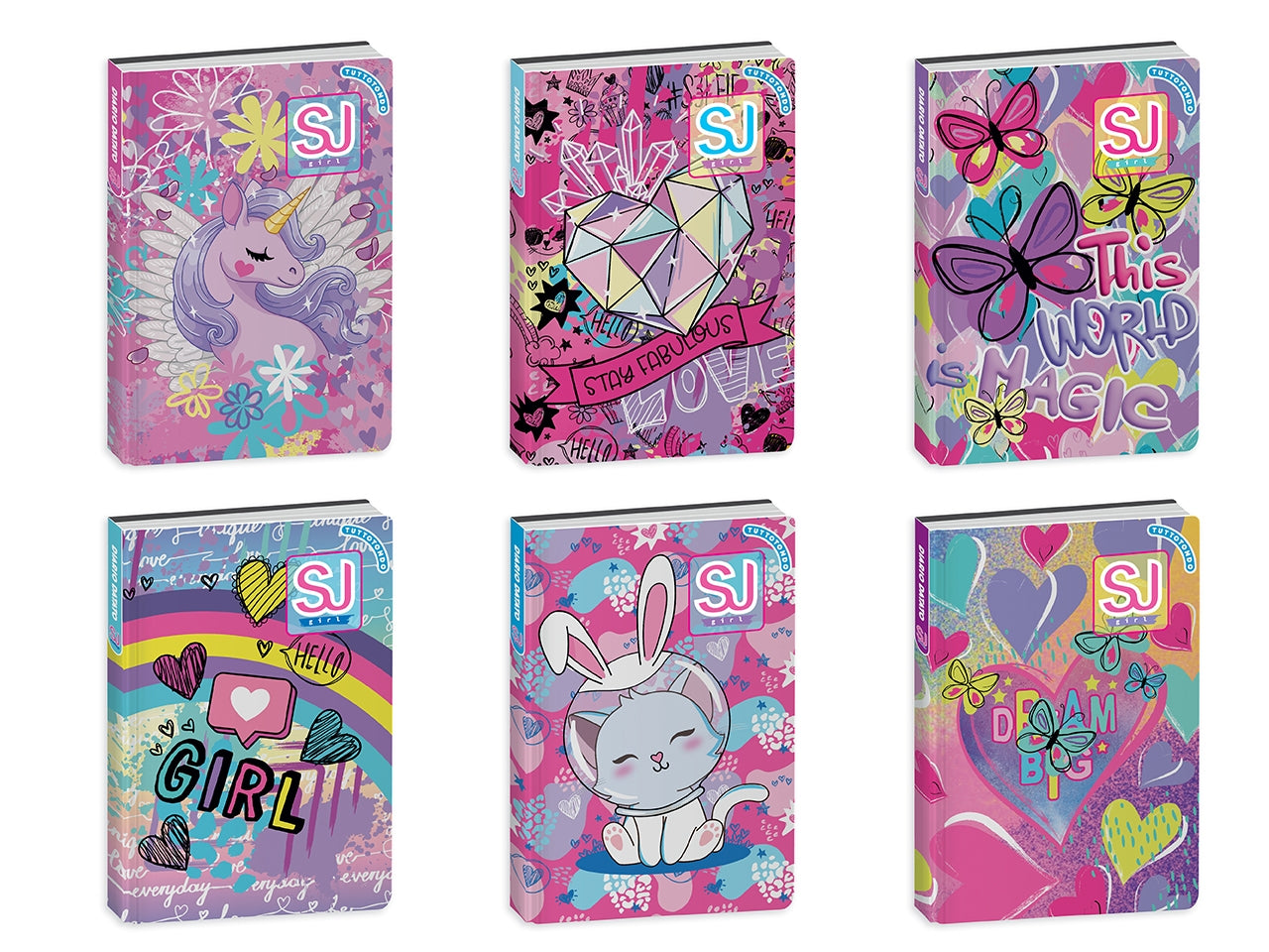 Diario 10 Mesi SJ Gang Boy - Multicolor, 14x20,6 cm, 352 Pagine | Seven