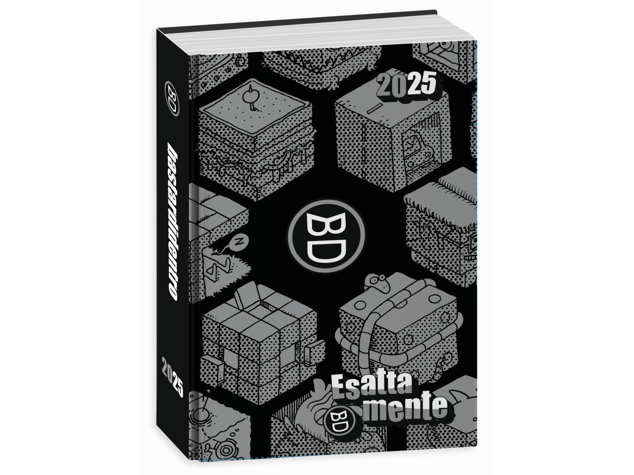 Diario scuola Bastardidentro gold & silver, formato standard 16 mesi, datato 2024/2025 assortito, 13,6x18,3 cm