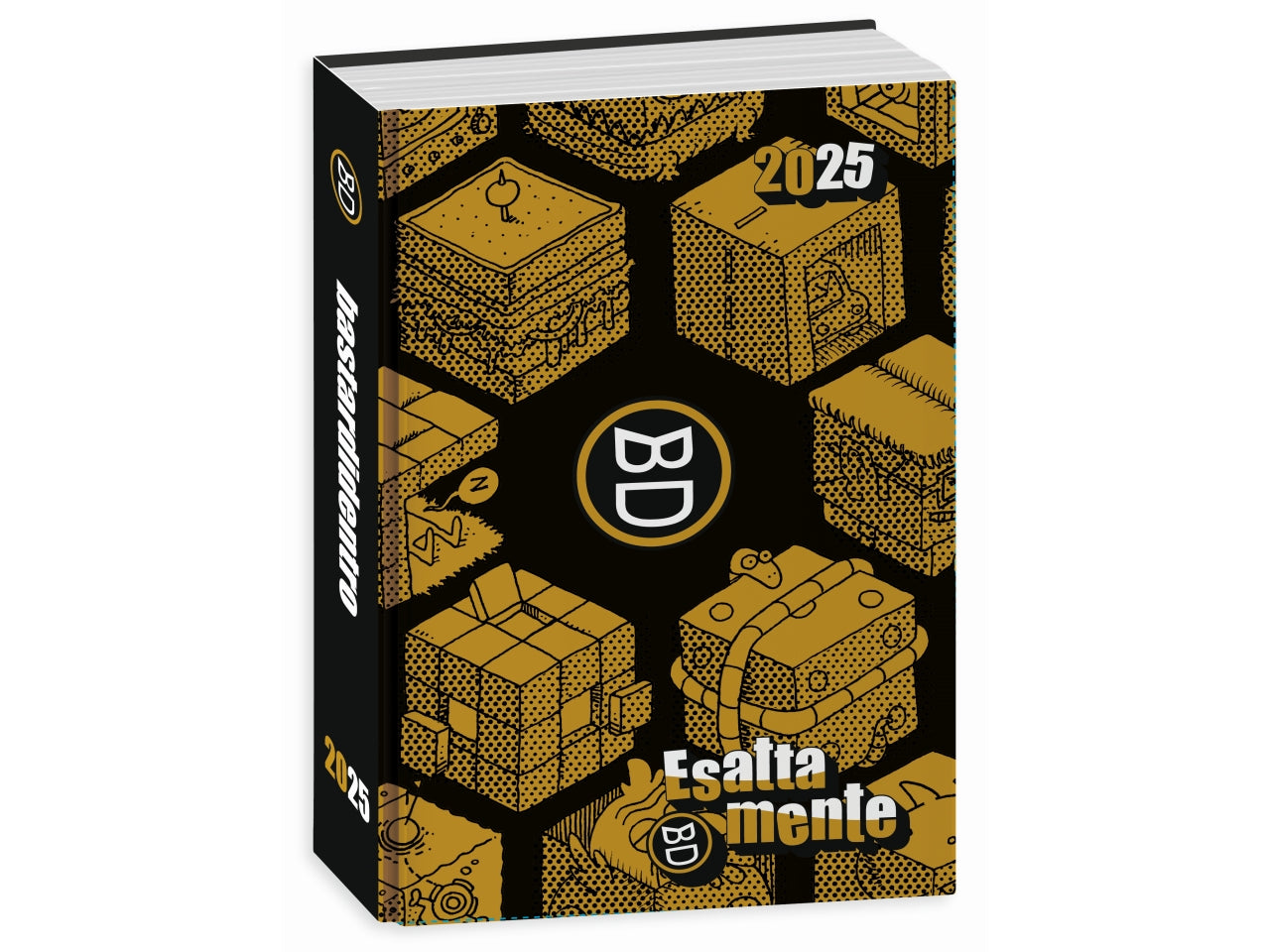 Diario scuola Bastardidentro gold & silver, formato standard 16 mesi, datato 2024/2025 assortito, 13,6x18,3 cm