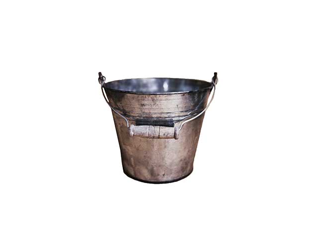 Secchiello zinco antico 14x12 mt0334old