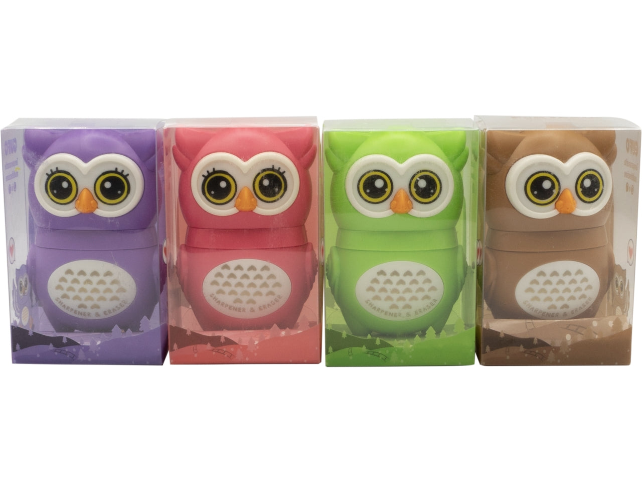 Temperamatite e gomma gufo 2 in 1