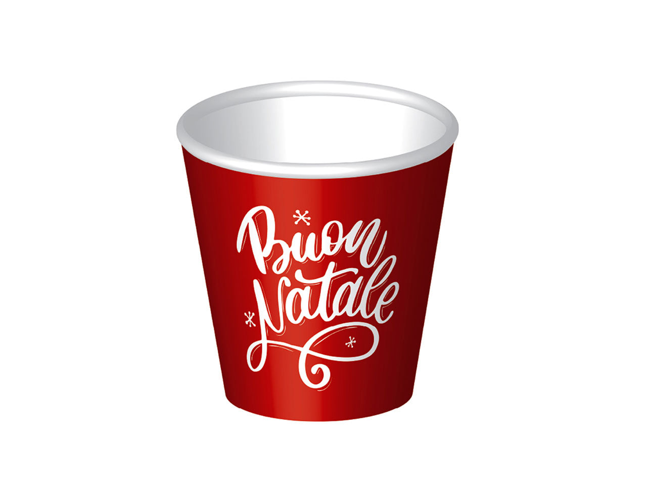 Bicchiere biodegradabile buon natale capacita' 207ml la confezione comprende 25 bicchieri