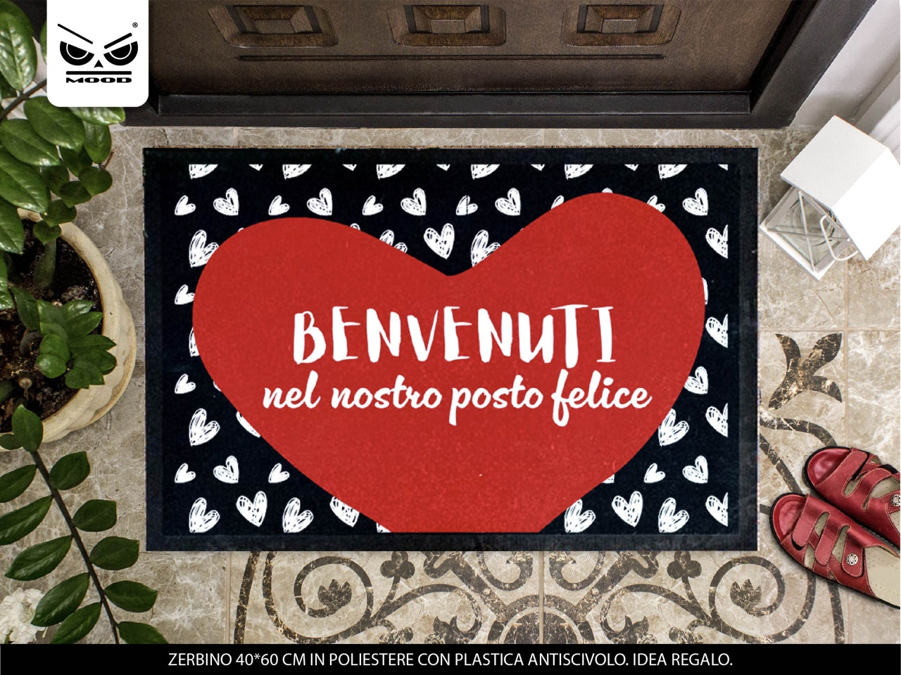 Zerbino benvenuti nel nostro posto felice 40x60cm