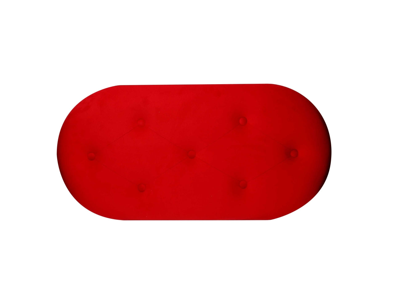 Pouf contenitore in velluto rosso 82x41x42 cm - Vacchetti