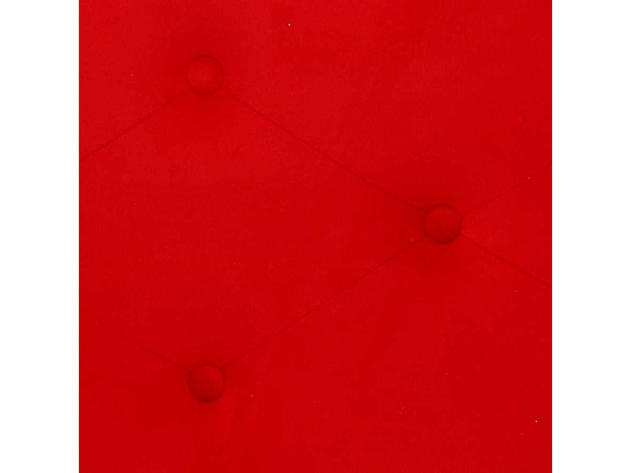 Pouf contenitore in velluto rosso 82x41x42 cm - Vacchetti