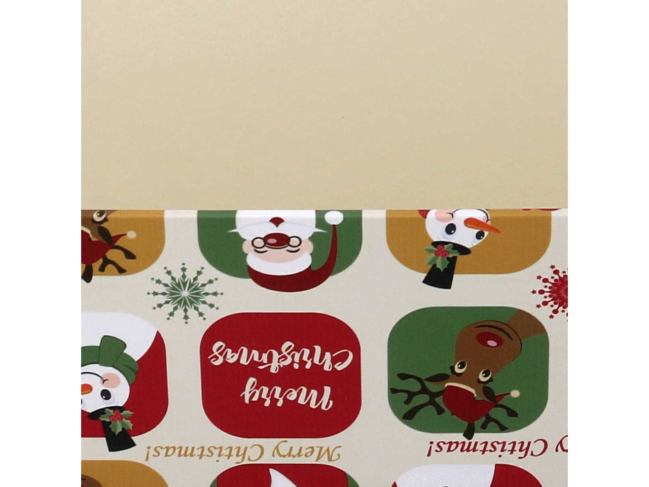 Cesta natalizia in cartone multicolor con babbo natale 29x23x8 cm - Vacchetti