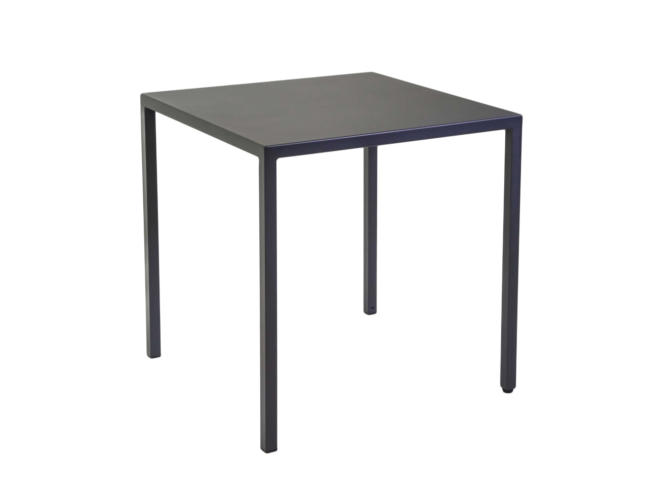 Tavolo in metallo autolivellante new elma colore antracite quadro 70x70xh.75cm