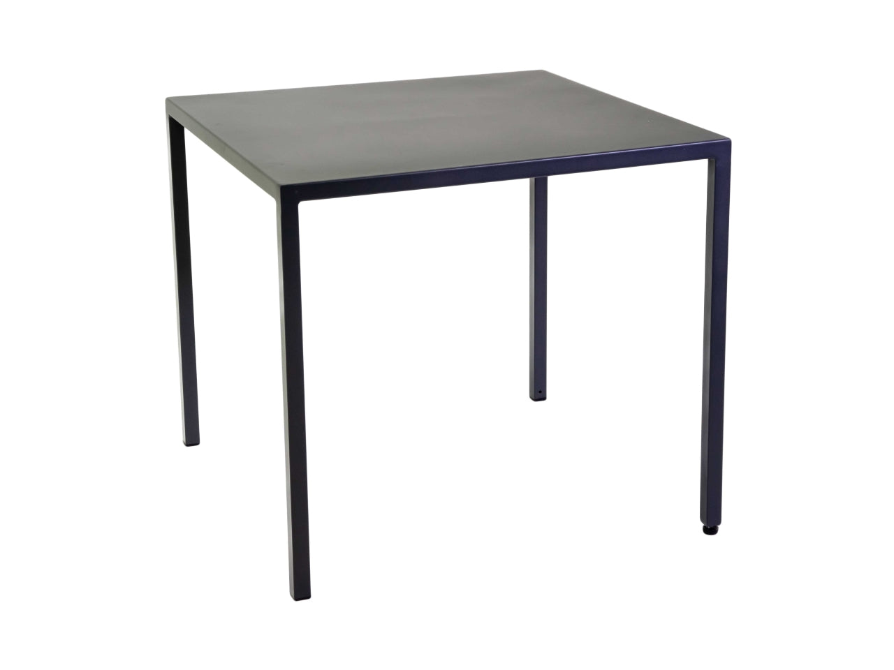 Tavolo da pranzo da esterno in metallo autolivellante antracite stile moderno forma quadrata 80x80x75 cm - Vacchetti