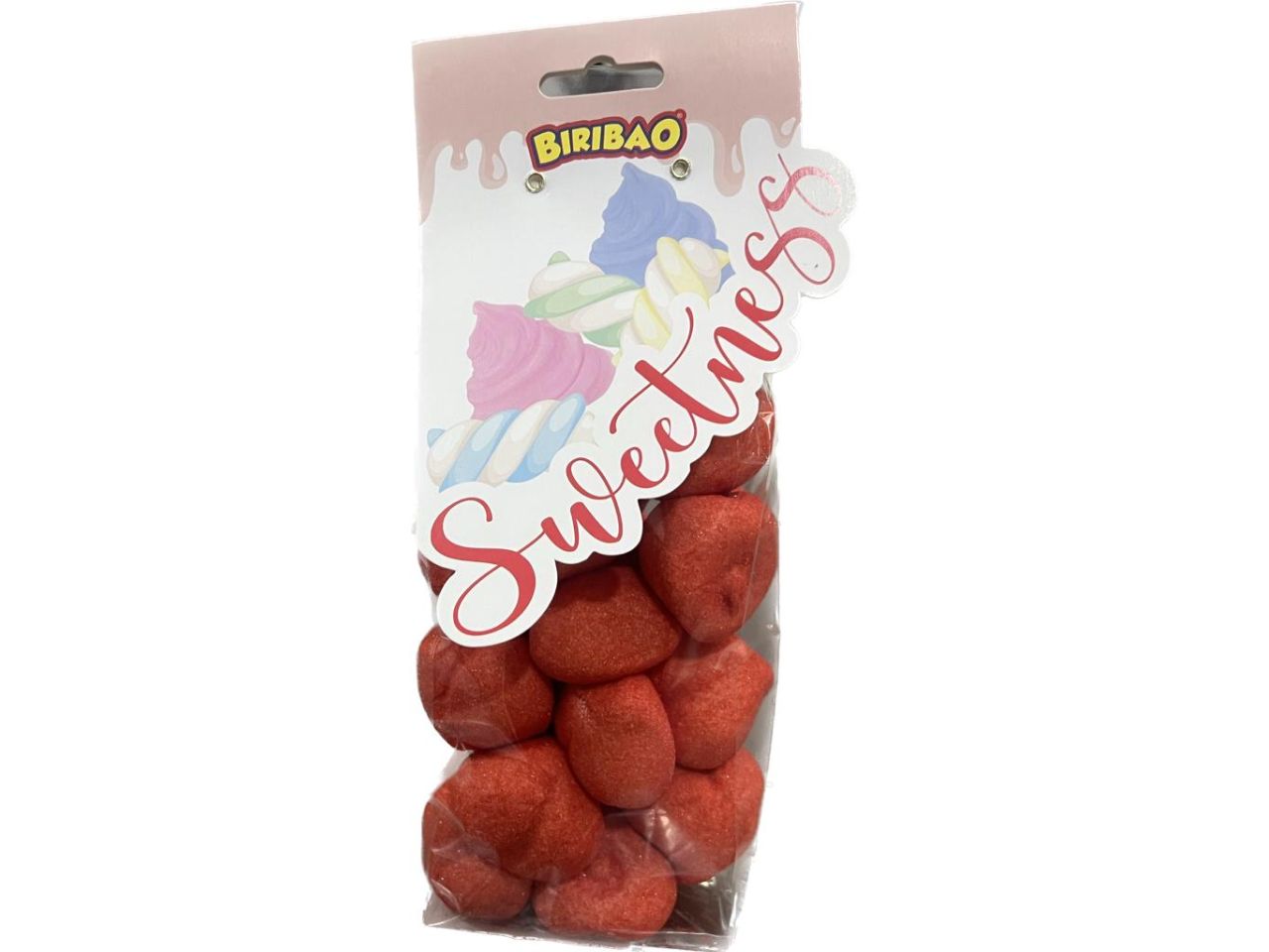 Marshmallow biribao cuori rossi 200gr