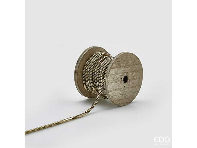 Nastro cordoncino natalizio 4mm 5mt oro 330768,01