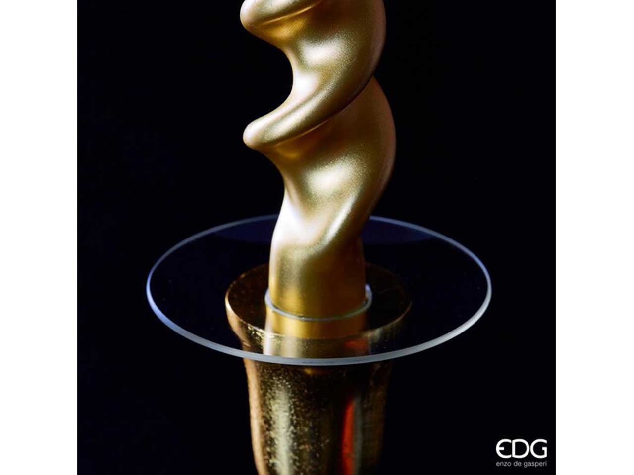 Disco salvacera per porta candele, in vetro trasparente con foro interno 2,5 cm - diametro 8 cm - Enzo De Gasperi