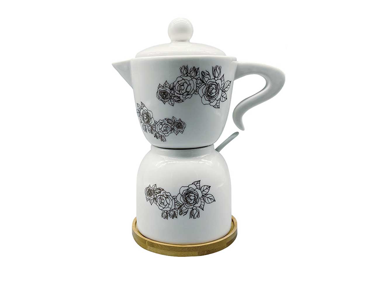 L.rose caffettiera porcellana 22015r