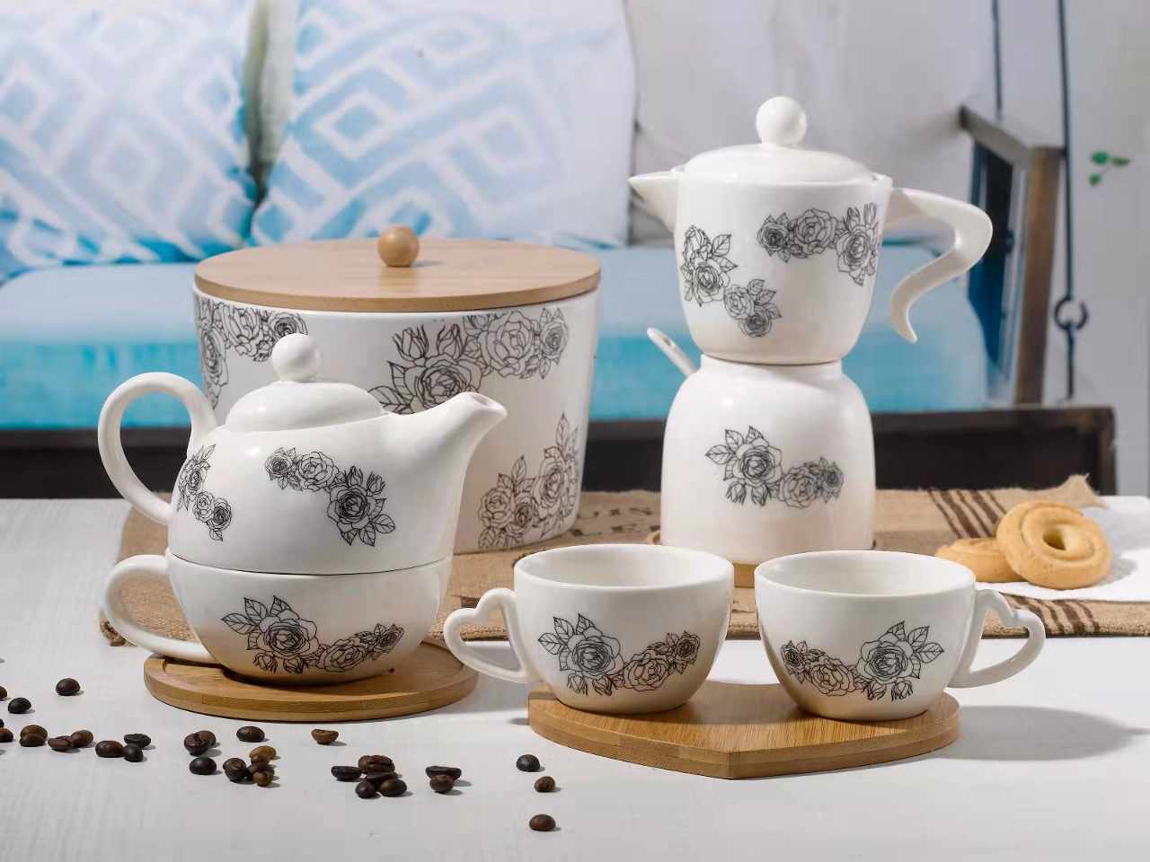 L.rose caffettiera porcellana 22015r