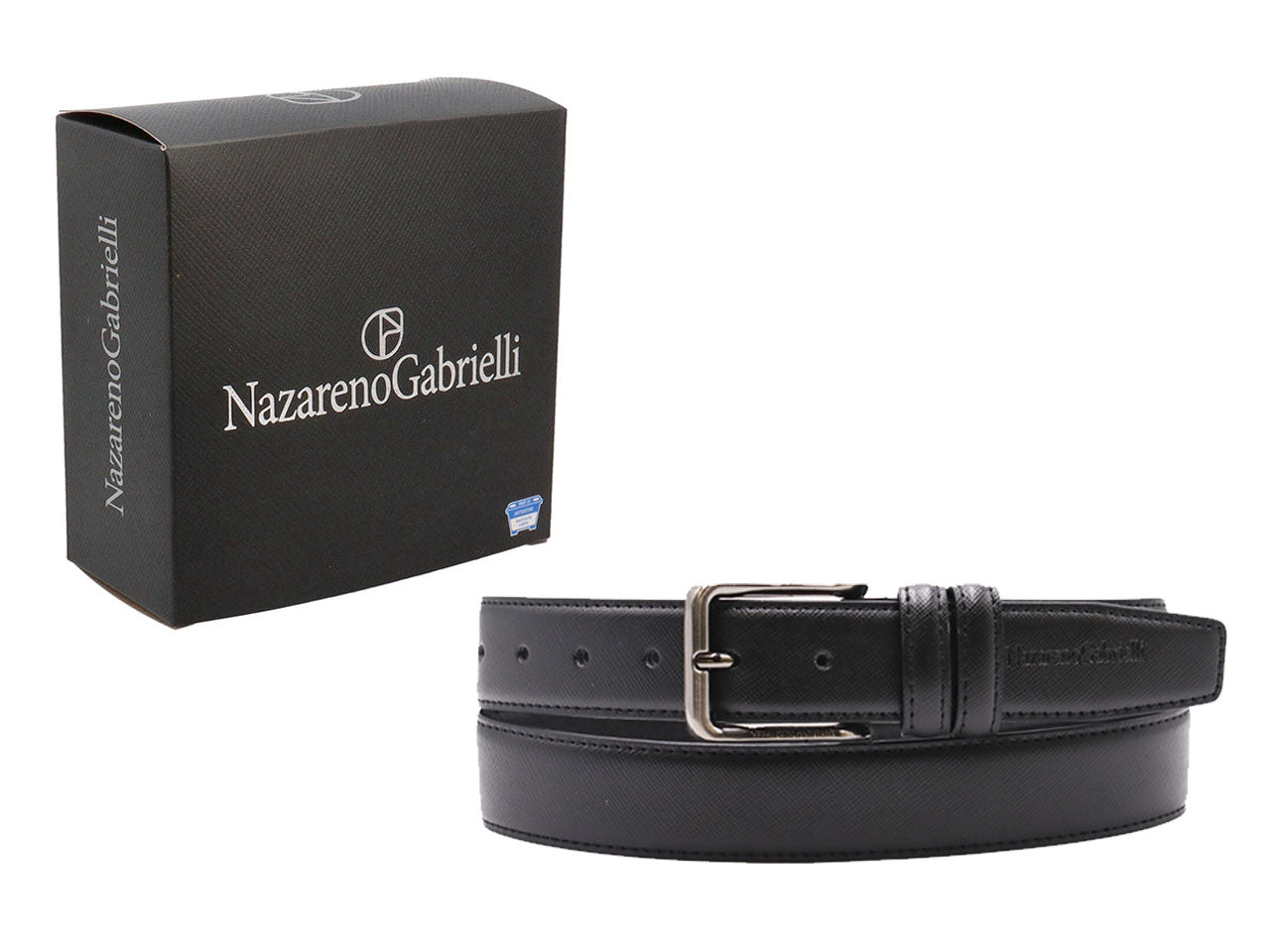 Cintura uomo nazareno gabrielli nero