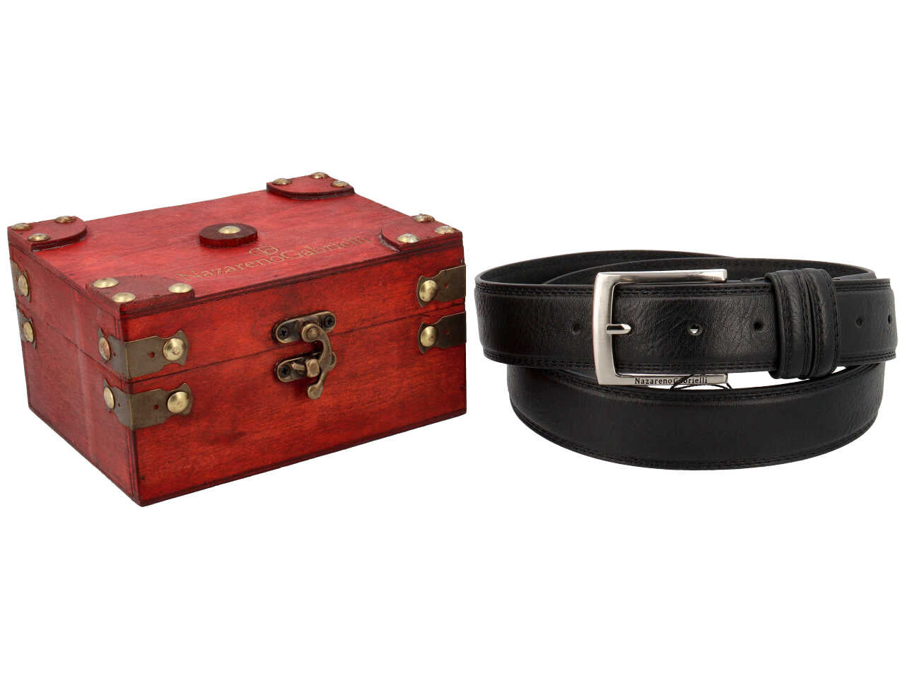 Cintura uomo nazareno gabrielli nero