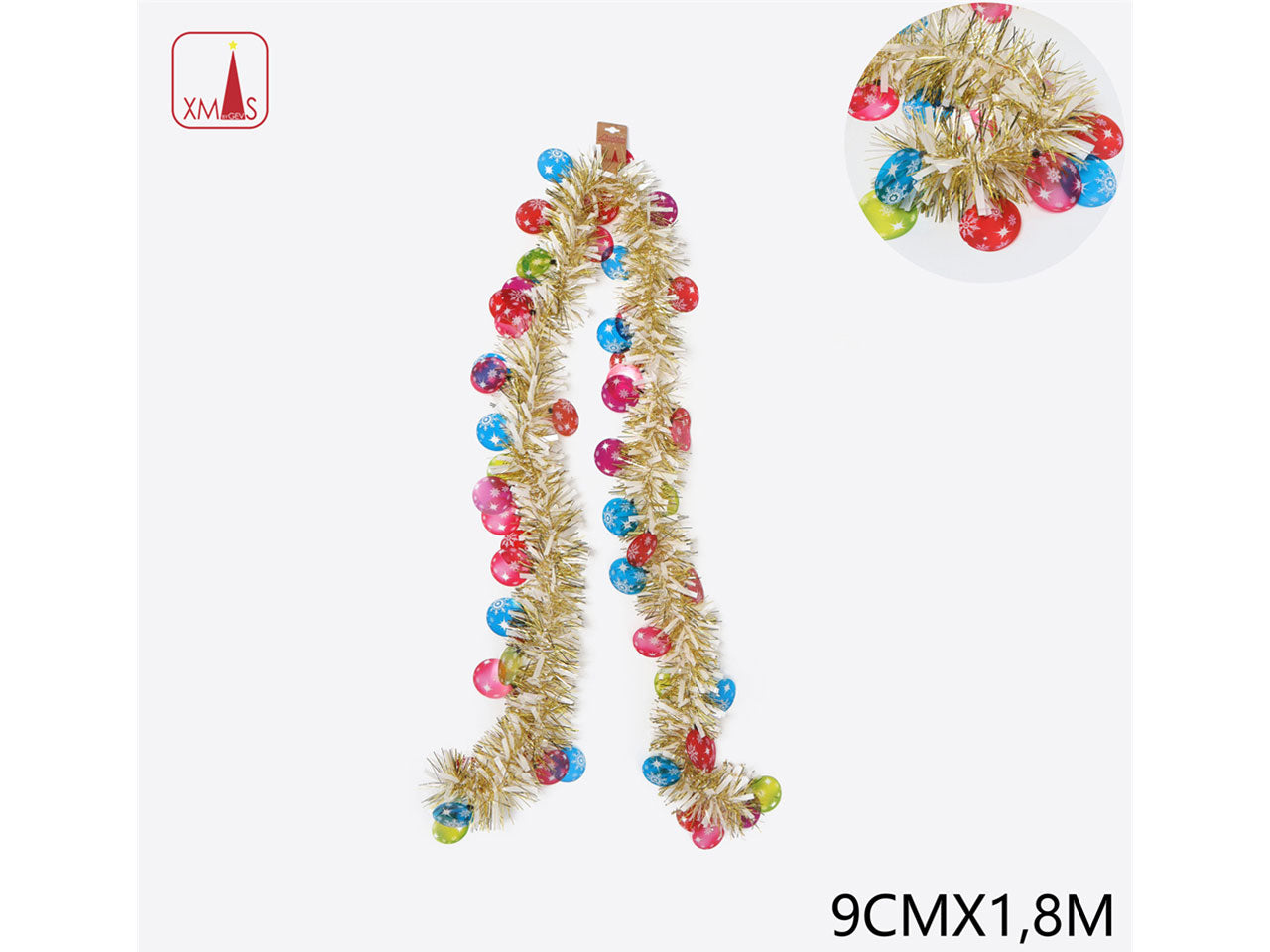 Ghirlanda natalizia 9cmx1,8m