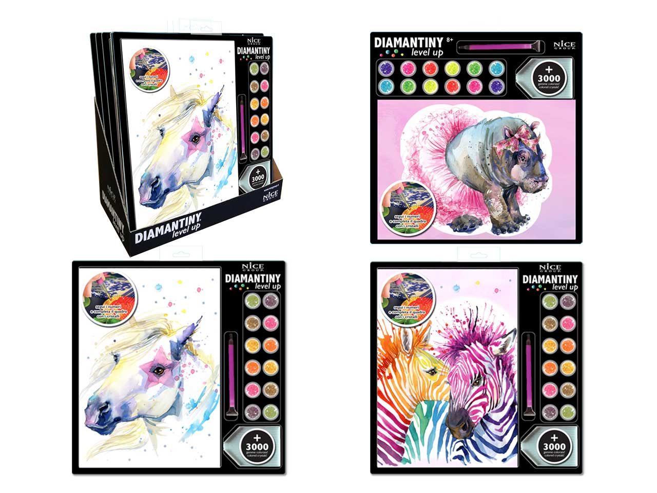Diamantiny level up aquarell