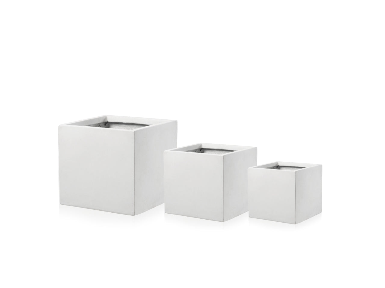 Set da 3 manhattan d.35+28+22cm bianco