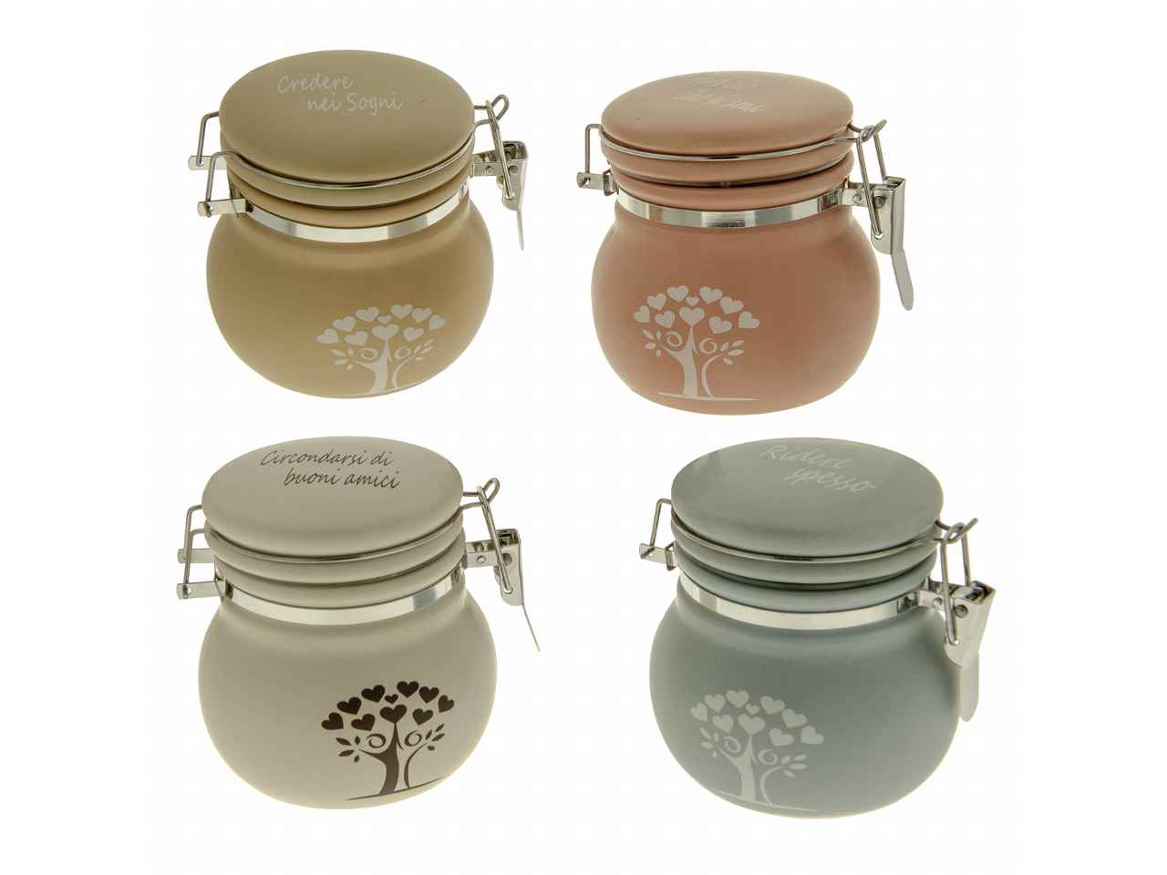 Barattolo decorativo colori assortiti h10cm