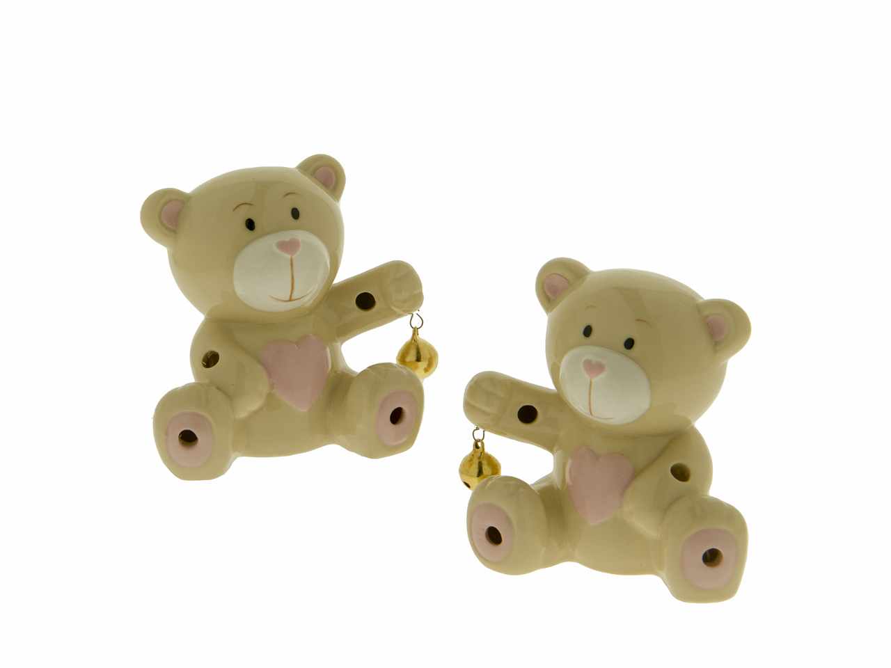 Statuetta benny orso rosa con led 9cm