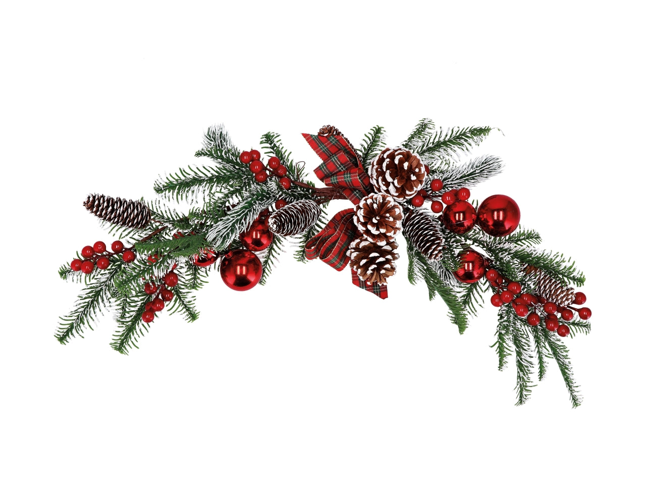 Ghirlanda natalizia innevata 24cm