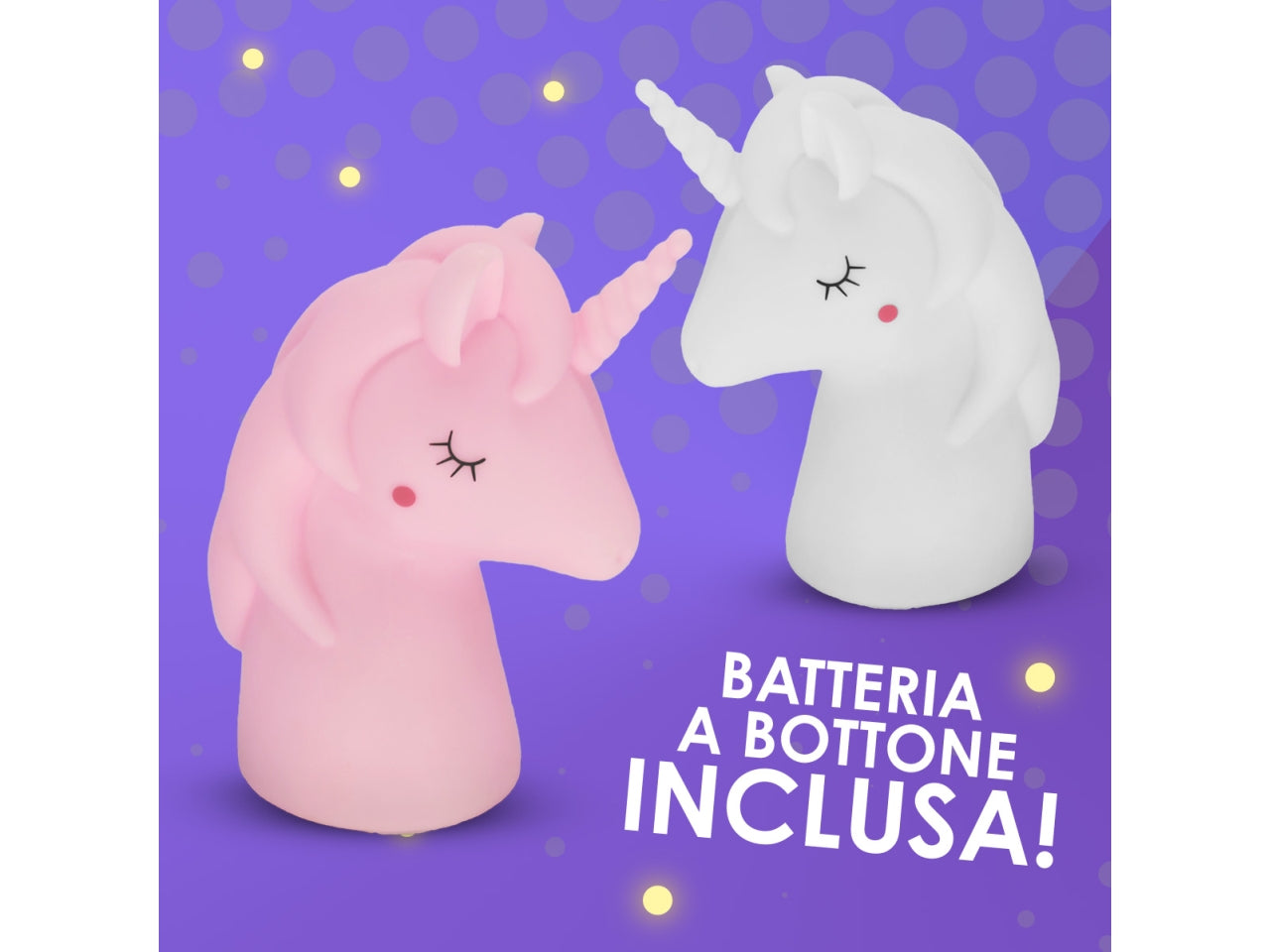 Lampada notte testa unicorno
