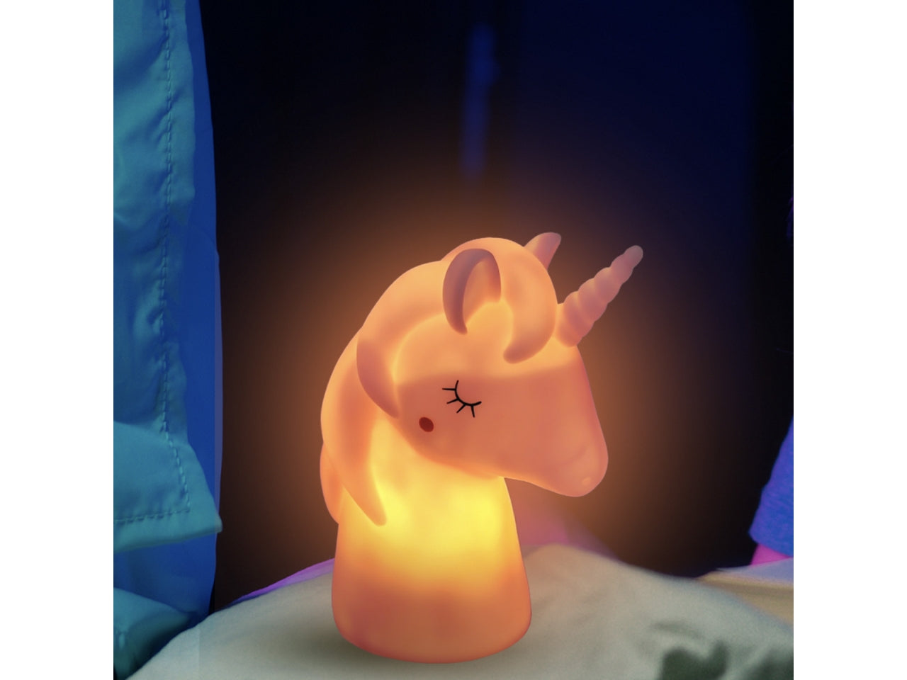 Lampada notte testa unicorno