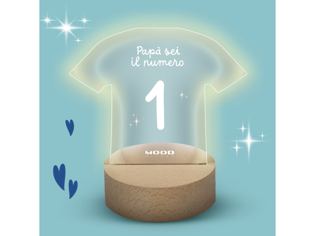 Lampada plexy cuore papa'