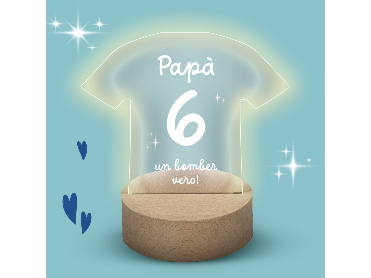 Lampada plexy cuore papa'