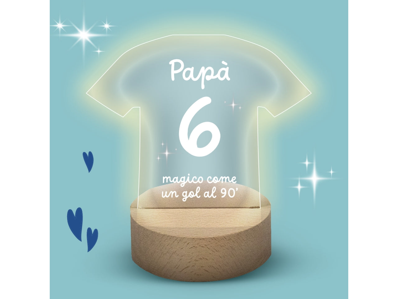 Lampada plexy cuore papa'