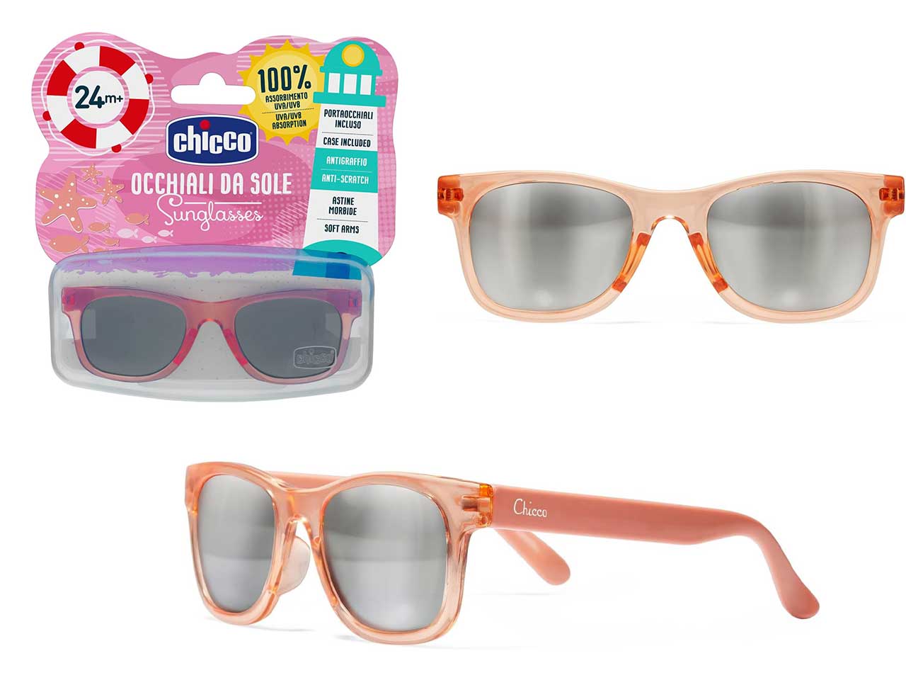 Occhiali da sole Chicco albicocca per bambine di 24+ mesi