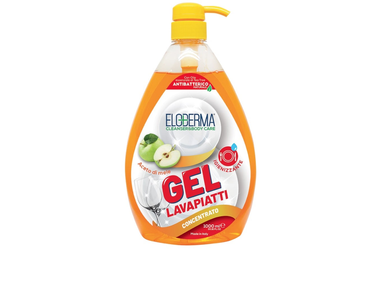 Eloderma gel lavapiatti antibatterico aceto di mele 1000ml$