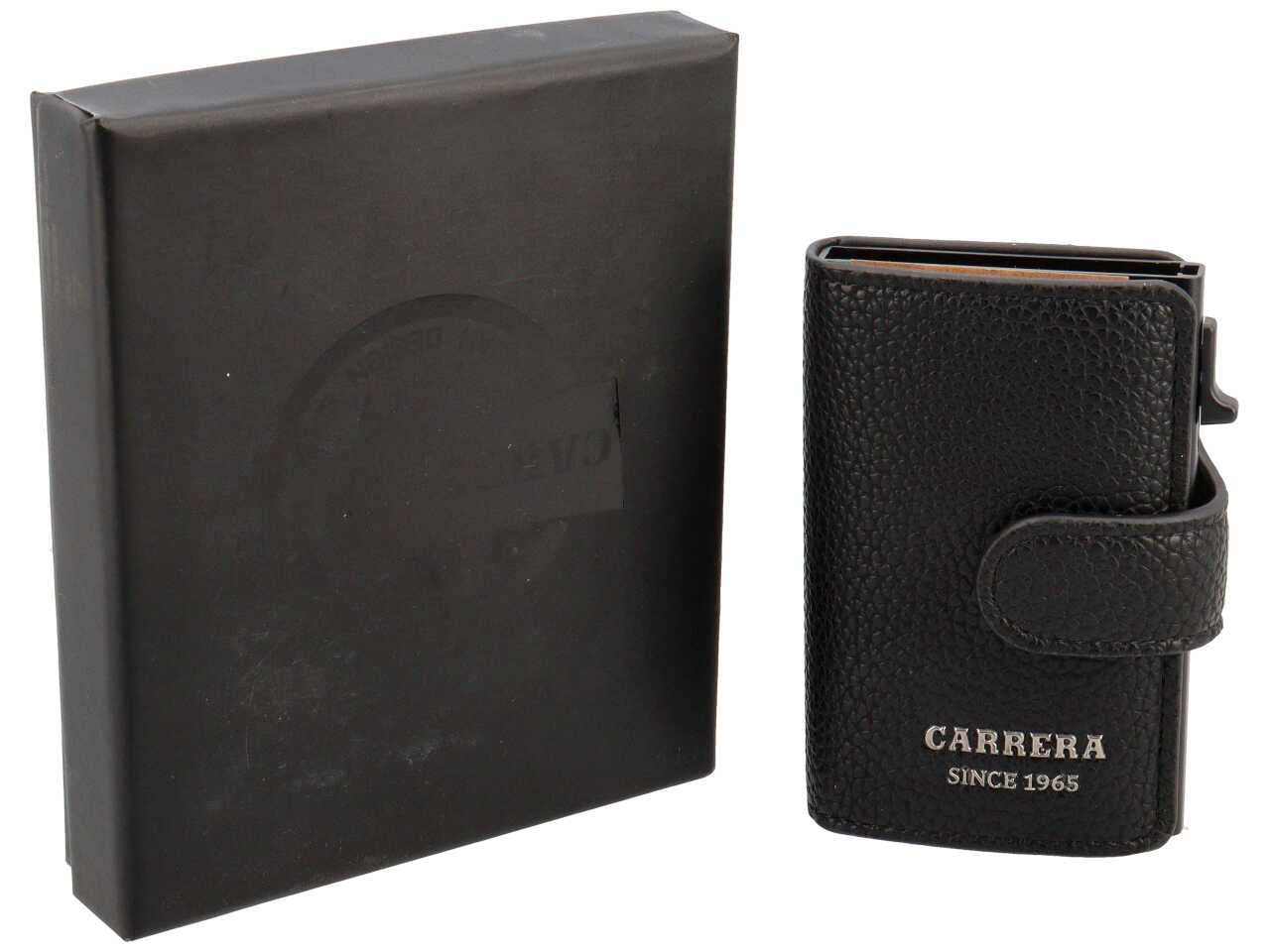 Porta carte metal card case tidy collection nero 100% polyurethane