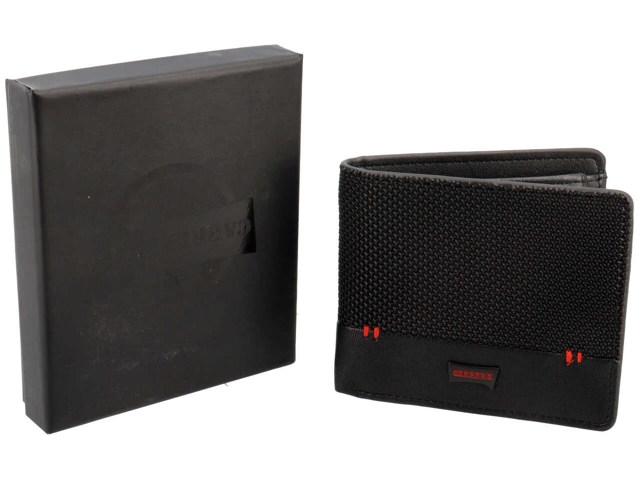 Portafoglio bifold orizzontale con portamonete city collection nero 50% polyurethane 50% polyester