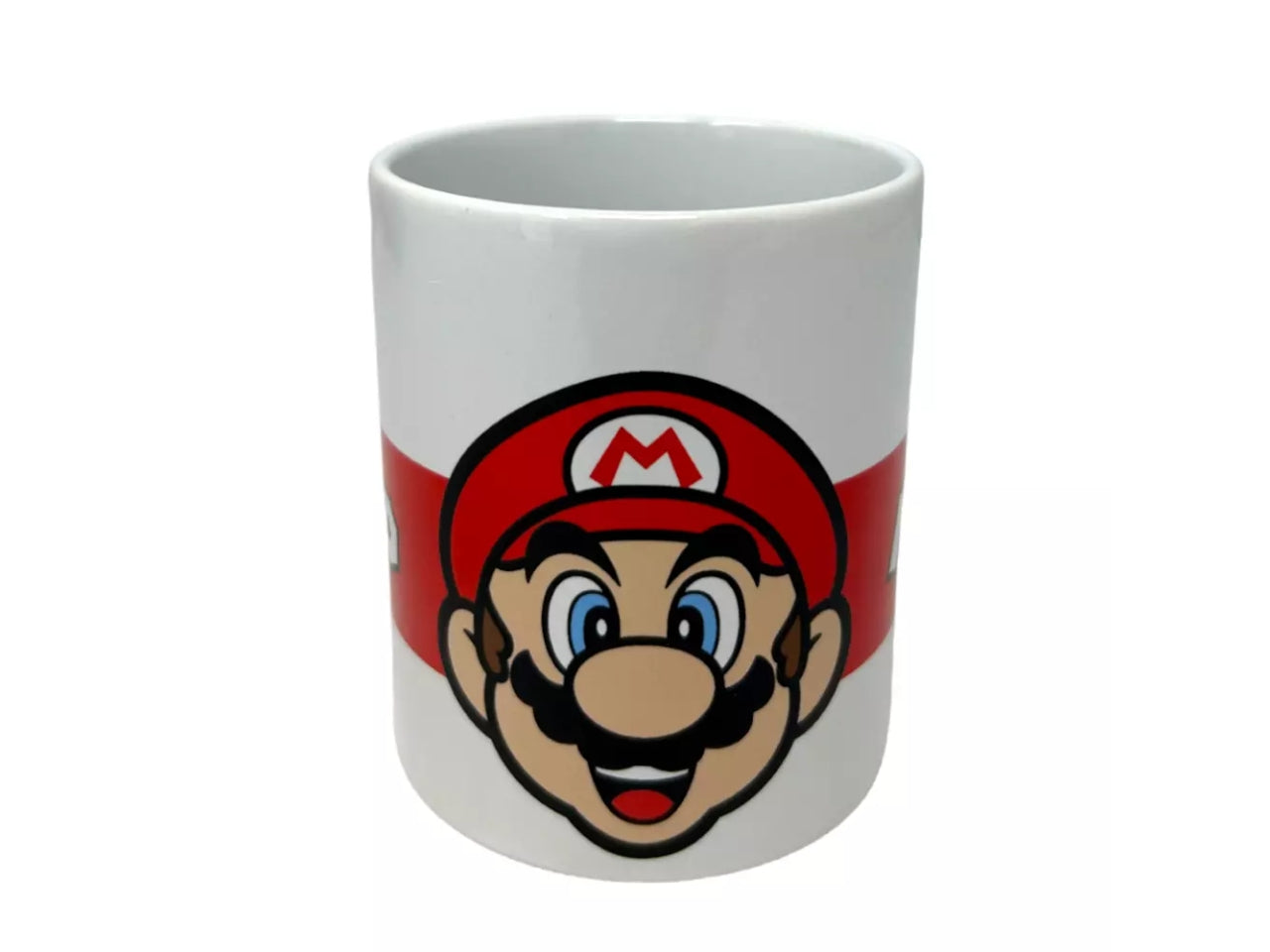 Super Mario tazza in ceramica bianco e rosso 320 ml 8x12 cm - Real Trade