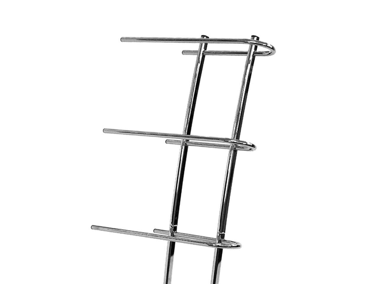 Porta asciugamano con 3 braccia in metallo cromato misura 39x18x105cm