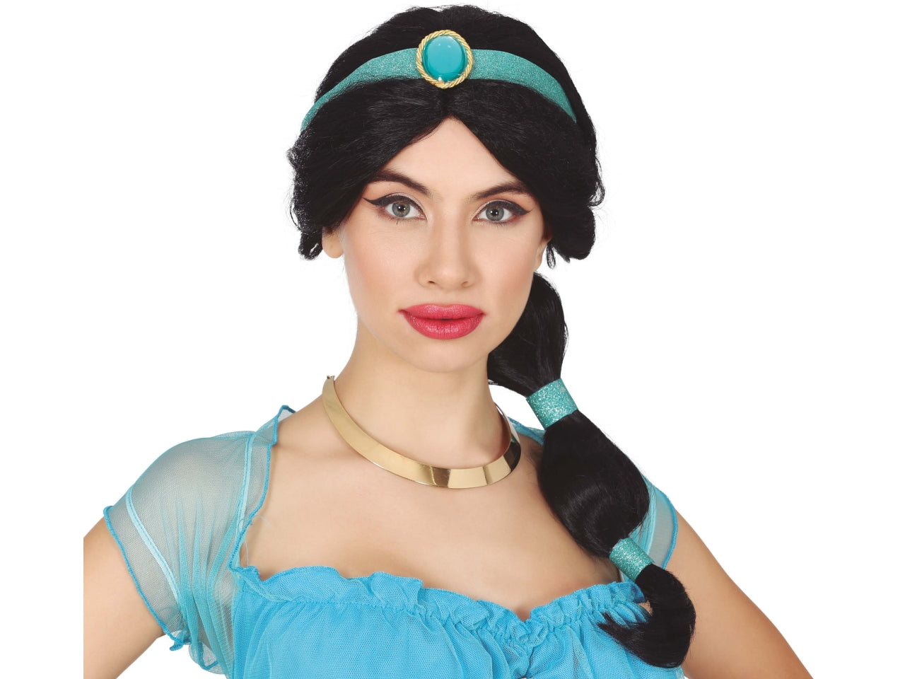 Parrucca nera a coda di cavallo