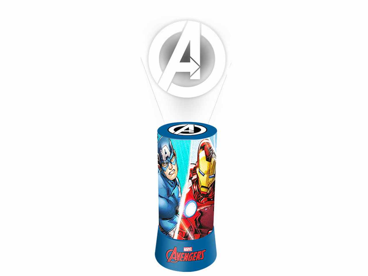 Avengers lampada cilindrica con proiettore led 20cm