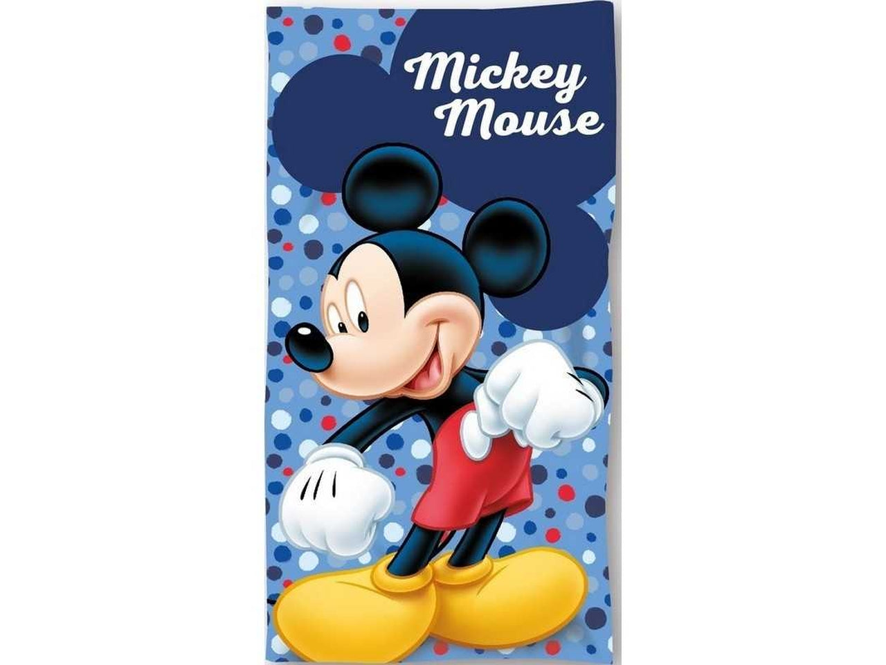 Telo mare Topolino in microfibra per bambino 70x140 cm blu con stampa digitale - Real Trade