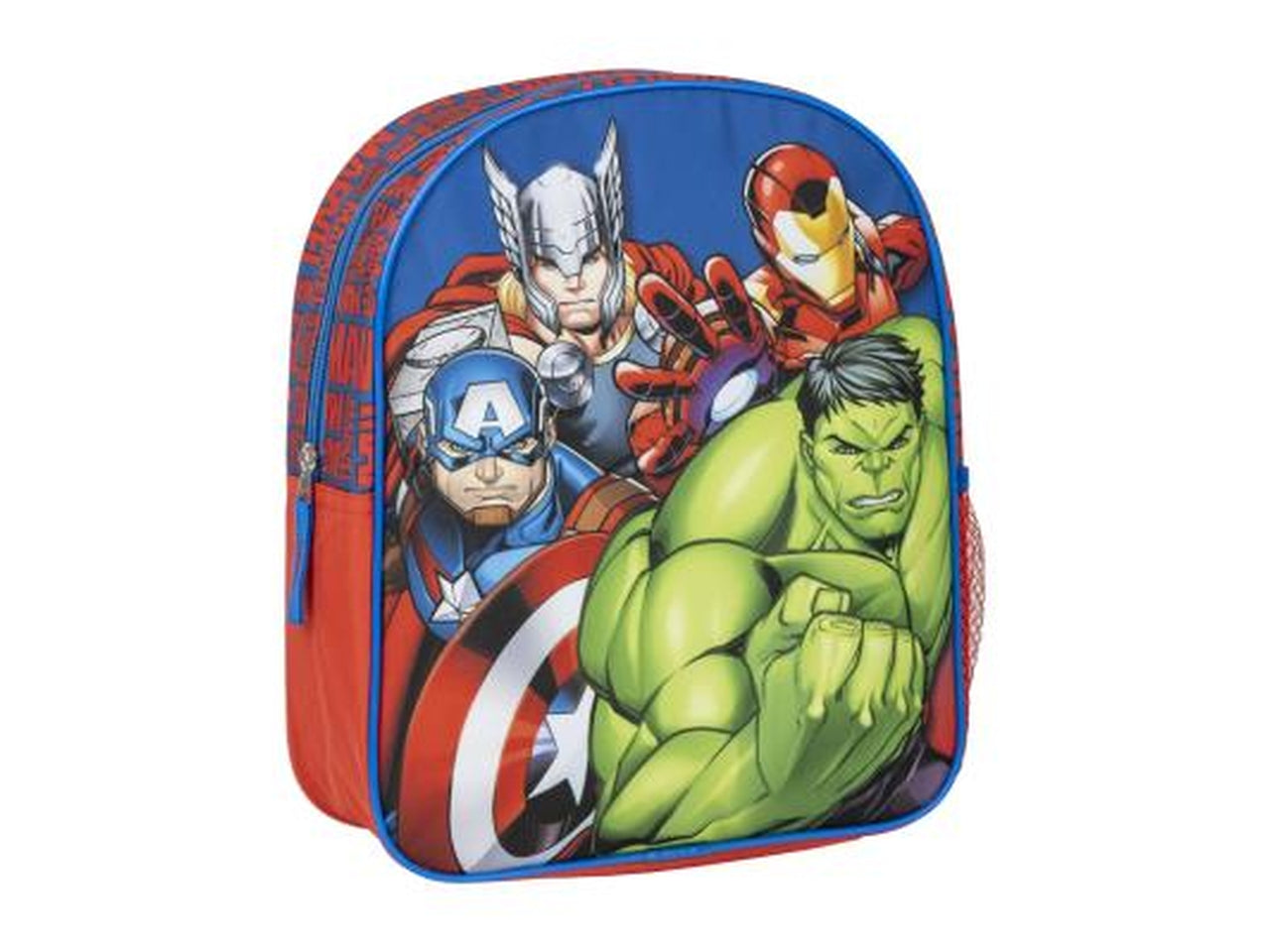 Avengers zaino asilo in poliestere rosso e blu 25x30x9 cm - Cerdà