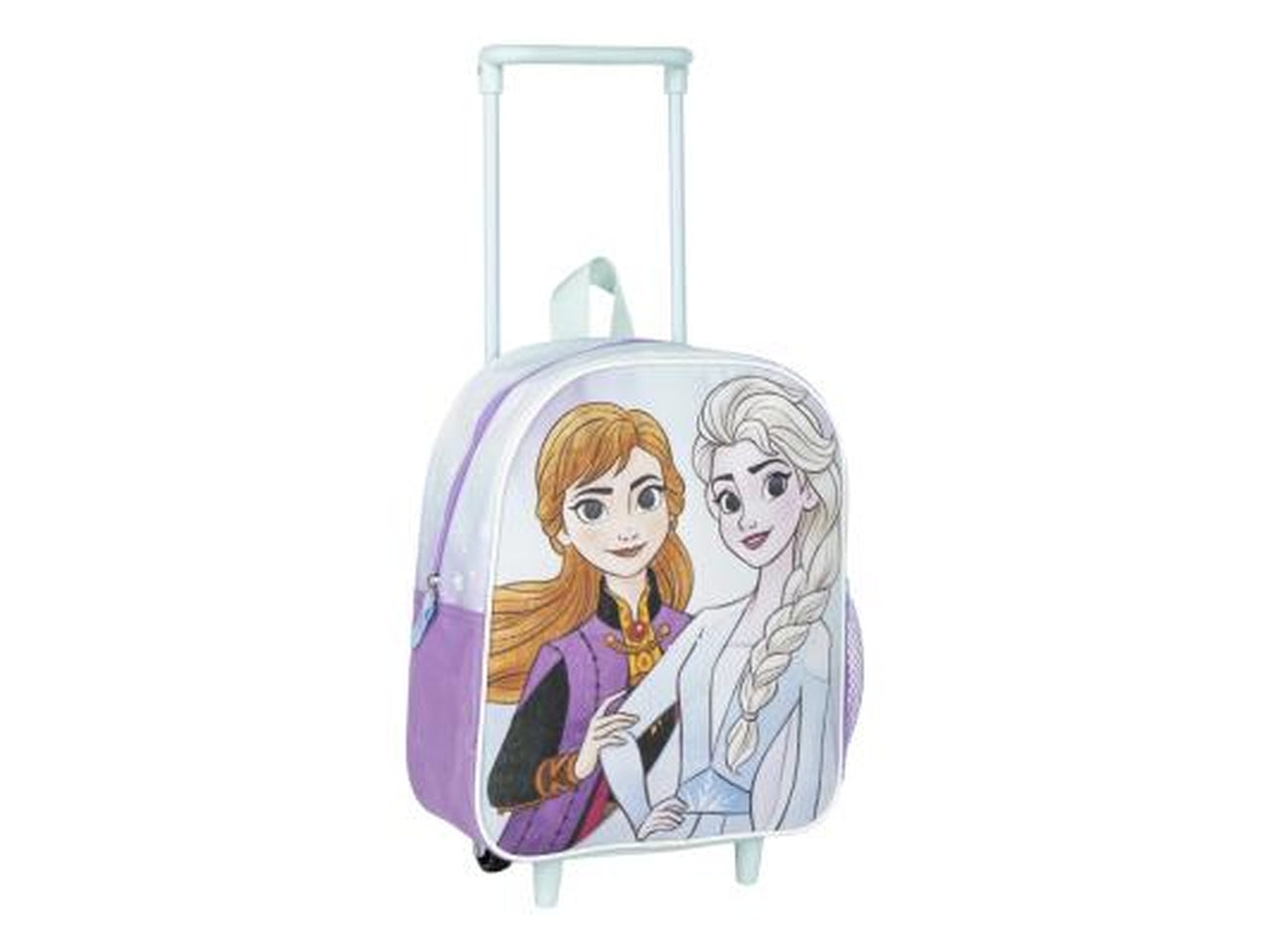 Zaino trolley asilo Frozen per bambina in poliestere lilla e celeste 29,5x25x12 cm - Cerdà