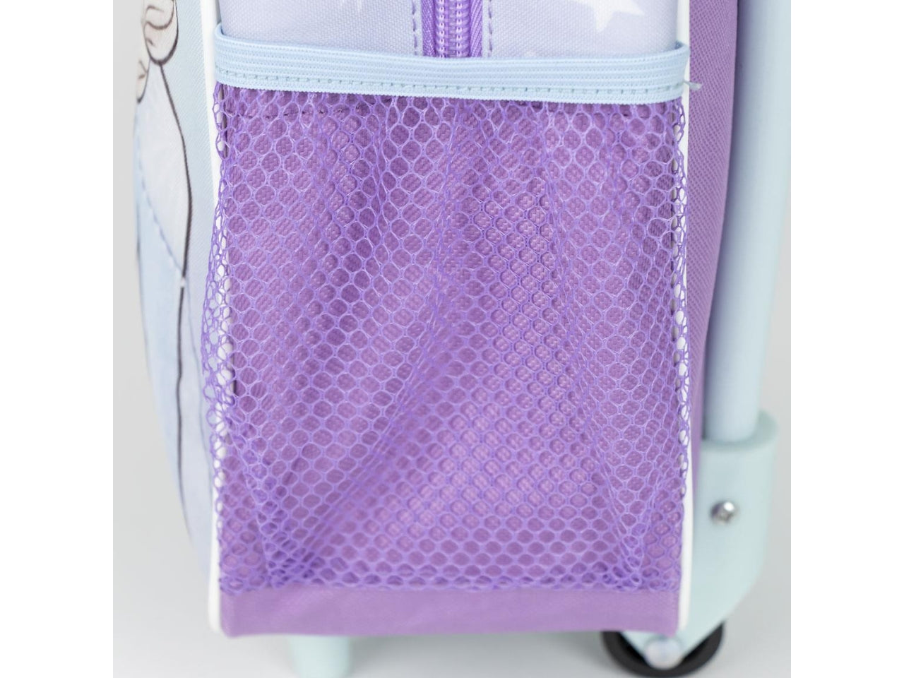 Zaino trolley asilo Frozen per bambina in poliestere lilla e celeste 29,5x25x12 cm - Cerdà